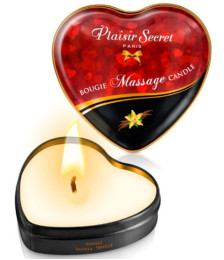Mini bougie de massage à la vanille boîte coeur 35ml - CC826062